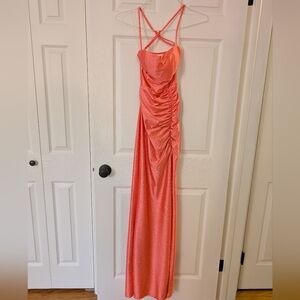 Emerald Sundae Prom Formal Dress XS Bright Coral
